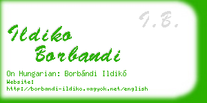 ildiko borbandi business card
