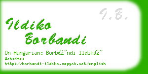 ildiko borbandi business card